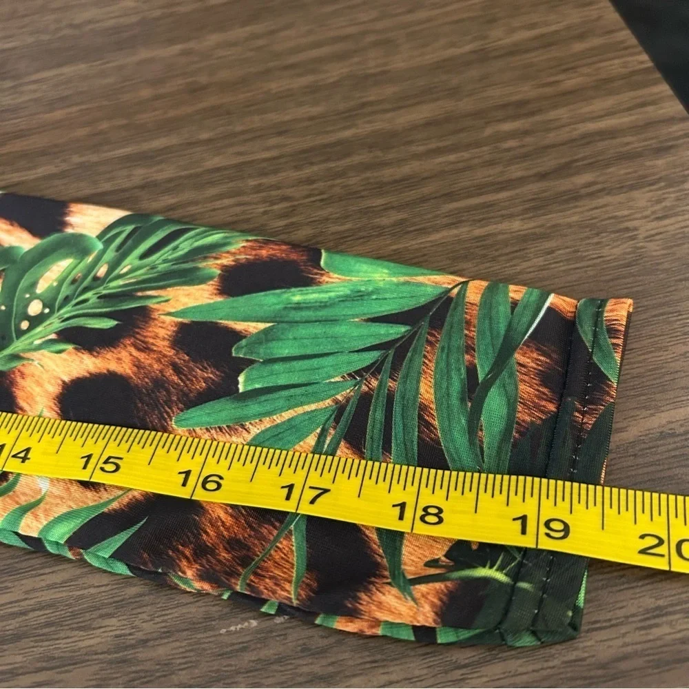 ❤️ MISSGUIDED Tropical Print Long Sleeve Top 8 - Picture 12 of 13